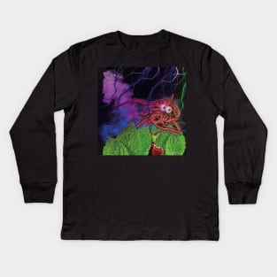 Worms Surreal Collage Art Kids Long Sleeve T-Shirt